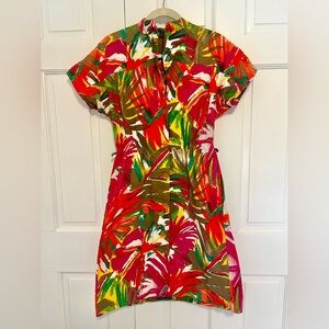 Vintage Caroline Rohmer Dress Made in Paris Multi-Colored Size Medium (US 6/M)